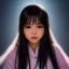问鼎app用户周梦琪的头像——年轻女学生，马尾辫，背景为校园图书馆书架
